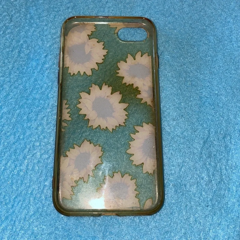 iPhone 7 sunflower smoky clear gel plastic phone cover